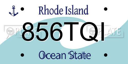 856TQI Rhode Island License Plate