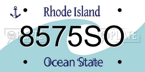 8575SO Rhode Island License Plate