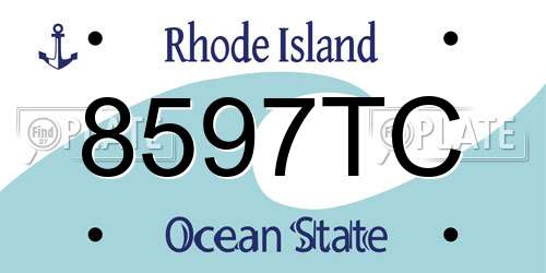 8597TC Rhode Island License Plate