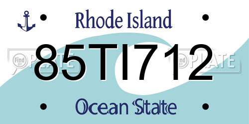 85TI712 Rhode Island License Plate