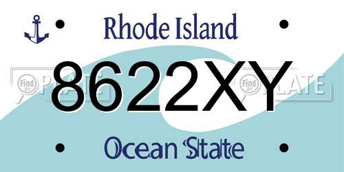 8622XY Rhode Island License Plate