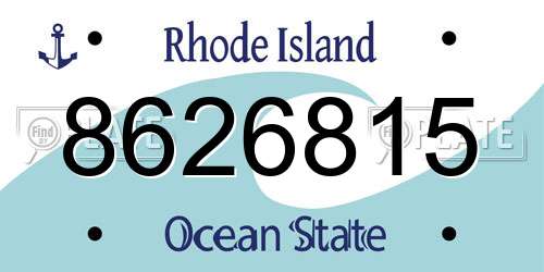 8626815 Rhode Island License Plate