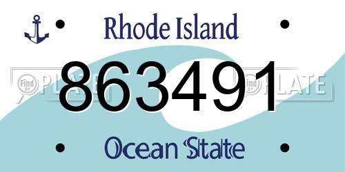 863491 Rhode Island License Plate