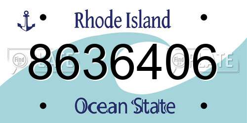 8636406 Rhode Island License Plate