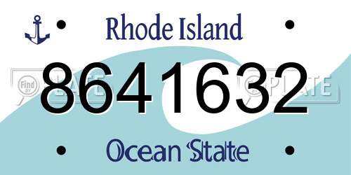 8641632 Rhode Island License Plate