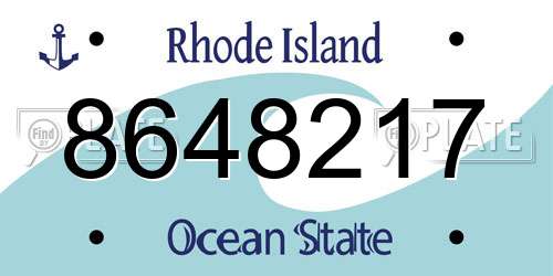 8648217 Rhode Island License Plate