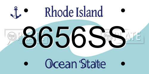 8656SS Rhode Island License Plate