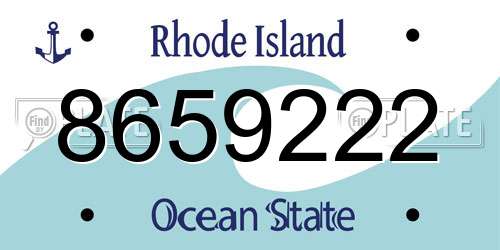 8659222 Rhode Island License Plate