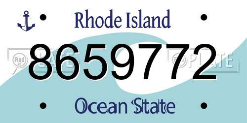 8659772 Rhode Island License Plate