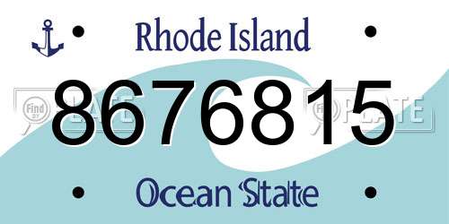 8676815 Rhode Island License Plate