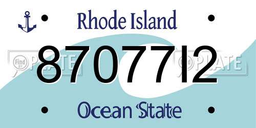 87077I2 Rhode Island License Plate