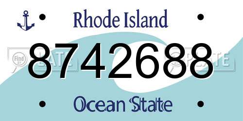8742688 Rhode Island License Plate