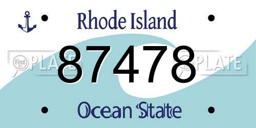 87478 Rhode Island License Plate