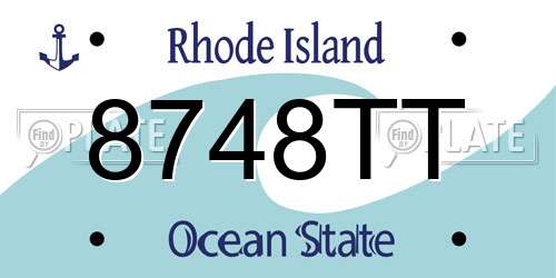 8748TT Rhode Island License Plate