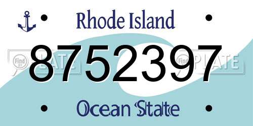 8752397 Rhode Island License Plate