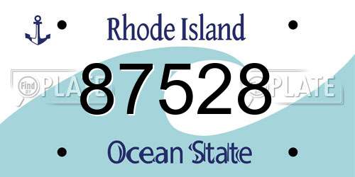 87528 Rhode Island License Plate