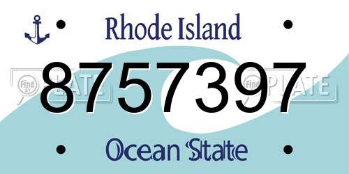 8757397 Rhode Island License Plate