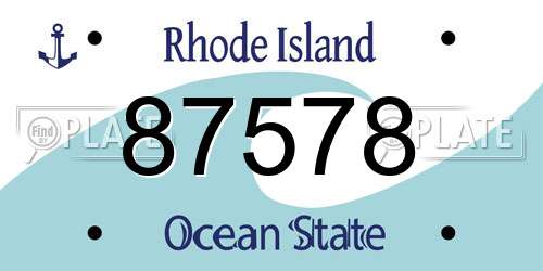 87578 Rhode Island License Plate