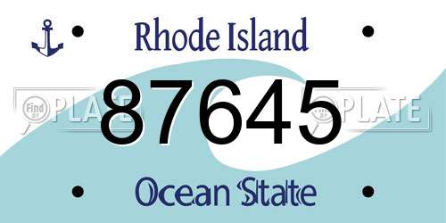 87645 Rhode Island License Plate