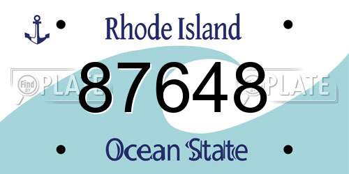 87648 Rhode Island License Plate