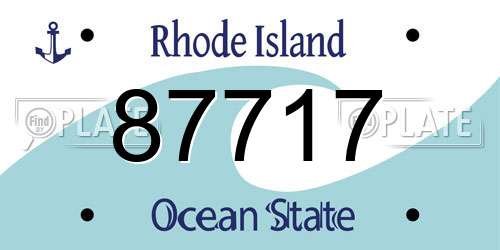 87717 Rhode Island License Plate