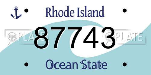 87743 Rhode Island License Plate