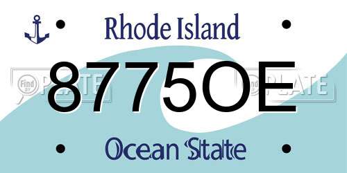 8775OE Rhode Island License Plate