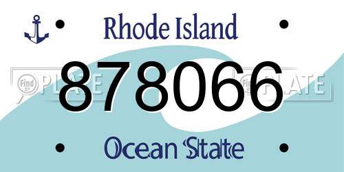 878066 Rhode Island License Plate