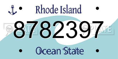 8782397 Rhode Island License Plate