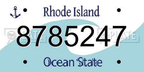 8785247 Rhode Island License Plate