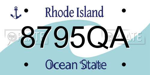 8795QA Rhode Island License Plate