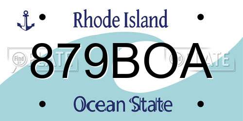 879BOA Rhode Island License Plate