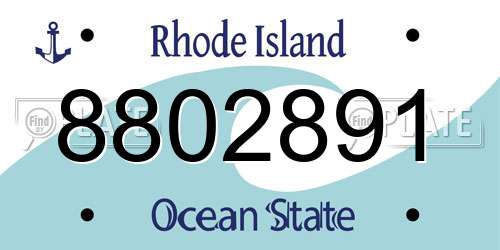 8802891 Rhode Island License Plate