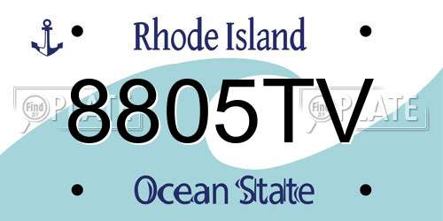 8805TV Rhode Island License Plate