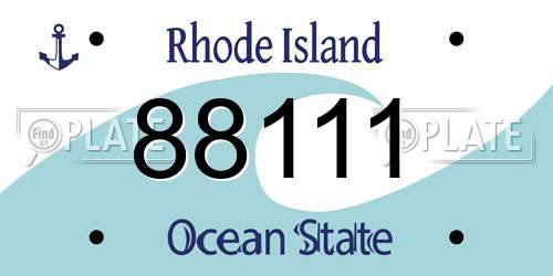 88111 Rhode Island License Plate