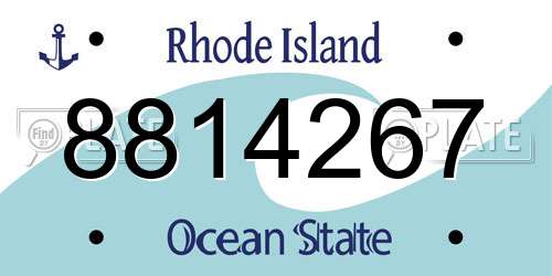 8814267 Rhode Island License Plate