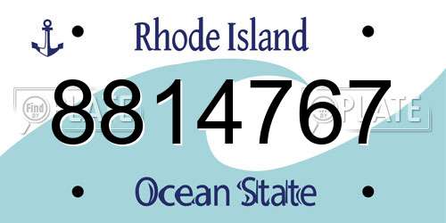 8814767 Rhode Island License Plate
