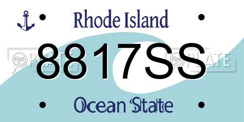 8817SS Rhode Island License Plate