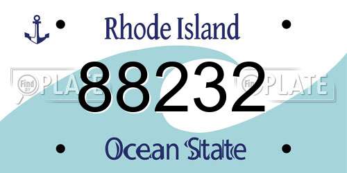 88232 Rhode Island License Plate
