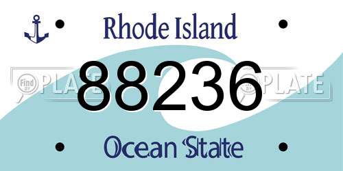 88236 Rhode Island License Plate