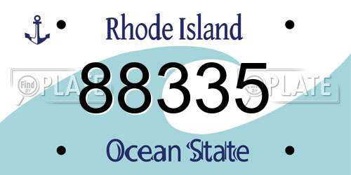 88335 Rhode Island License Plate