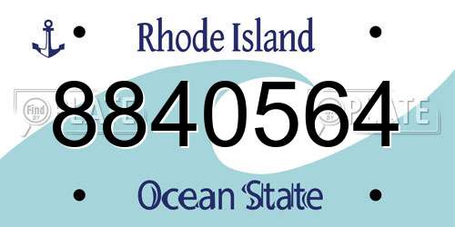 8840564 Rhode Island License Plate