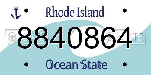 8840864 Rhode Island License Plate