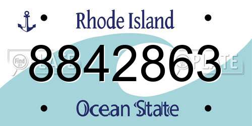 8842863 Rhode Island License Plate