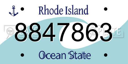 8847863 Rhode Island License Plate