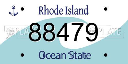 88479 Rhode Island License Plate