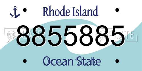 8855885 Rhode Island License Plate