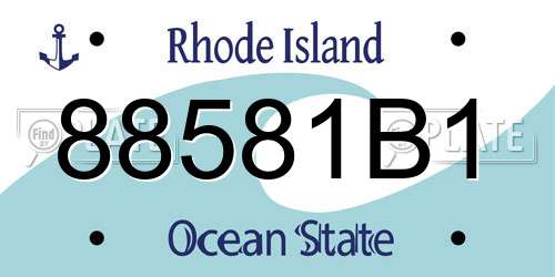 88581B1 Rhode Island License Plate
