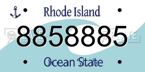 8858885 Rhode Island License Plate