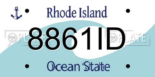 8861ID Rhode Island License Plate